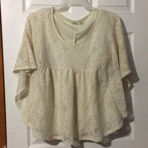 Blouse netted floral design